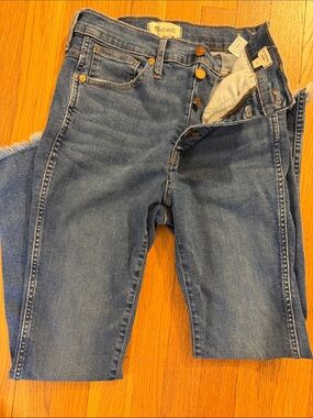Madewell High-Rise Straight Jeans — Medium Blue